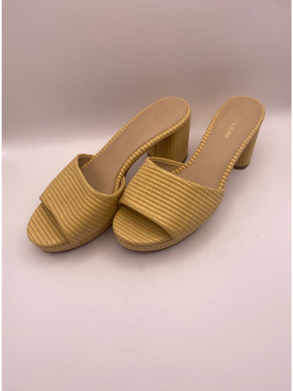 Veronica Beard Womens Dali Raffia Natural Platform Sandal Sz 9 M